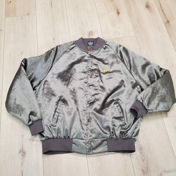 America's Finest Jackets Other - Vintage Satin Bomber Jacket Size 2XL Americas Finest USA Veteran VFW Color Guard